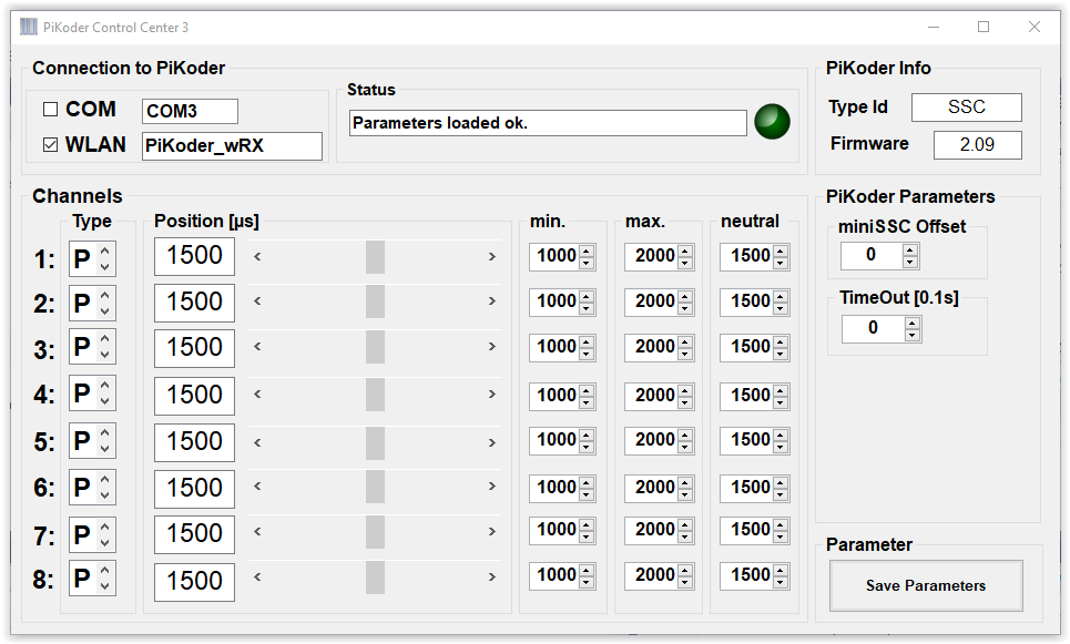 PCC User Interface